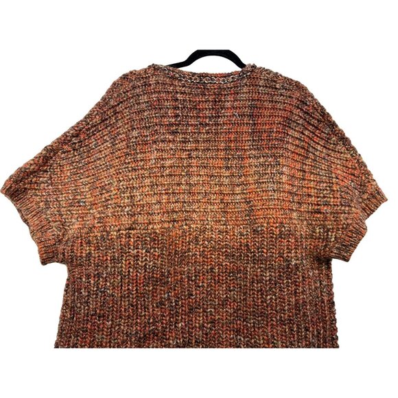 Chicos Womens Knit Poncho Sweater Fringe Size 2 Medium Mixed-Color - Picture 12 of 13